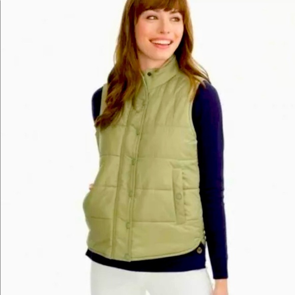 Southern Tide Jackets & Blazers - SOUTHERN TIDE Seagrass Green Cobie Puffer Vest